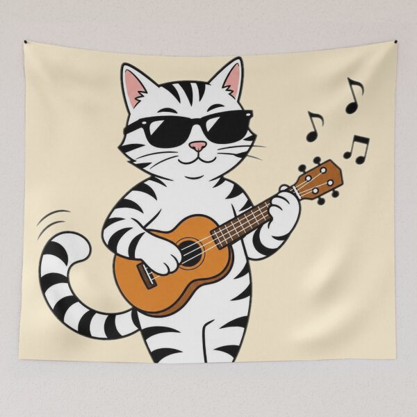 Item preview, Ukulele Cat designed and sold by The King's general goods.