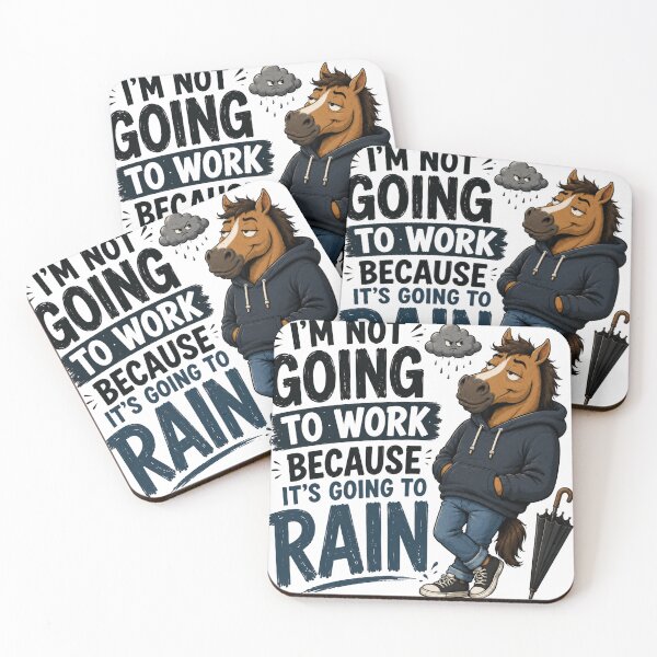 Item preview, Funny Horse Refuses Work Because Rain designed and sold by Kolibra.