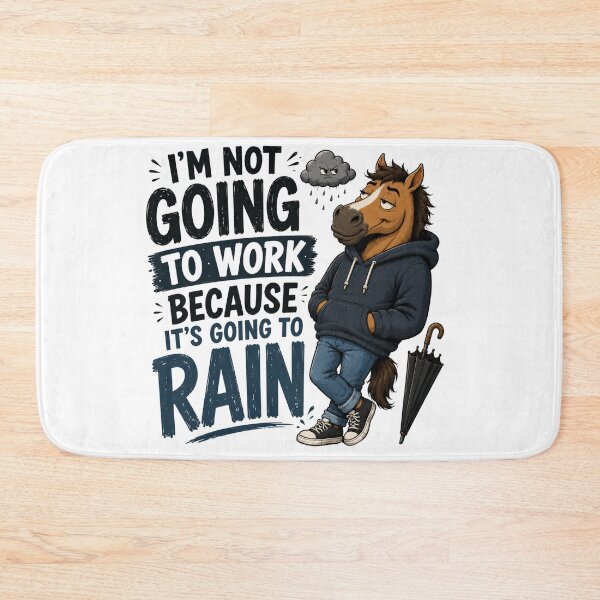 Item preview, Funny Horse Refuses Work Because Rain designed and sold by Kolibra.