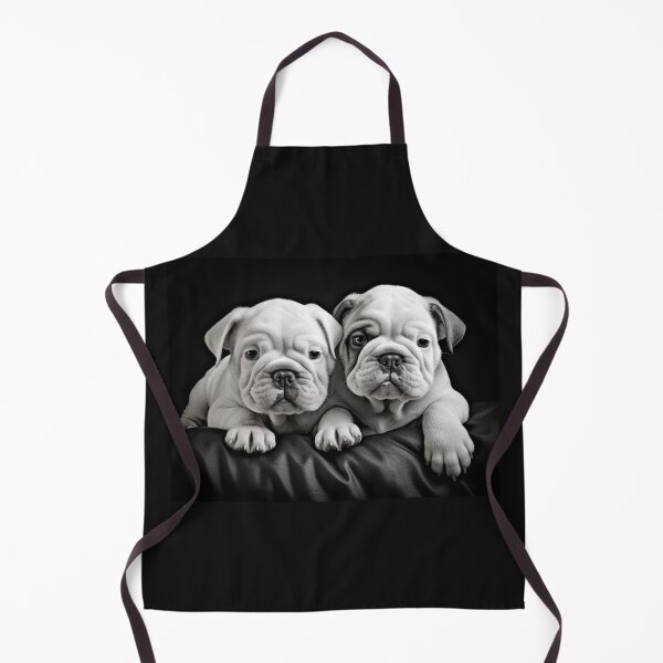Item preview, Two Baby Bulldogs on Black Silk designed and sold by djovan.