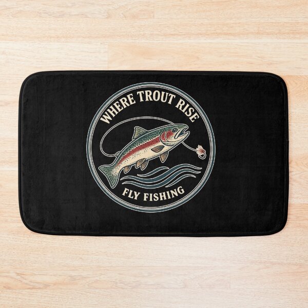 Item preview, Vintage Rainbow Trout Fly Fishing  designed and sold by OddHobbyClub.