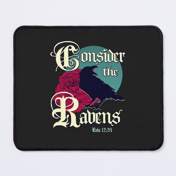 Item preview, Consider the Ravens Luke 12:24 Gothic Christian Art designed and sold by Alondra.