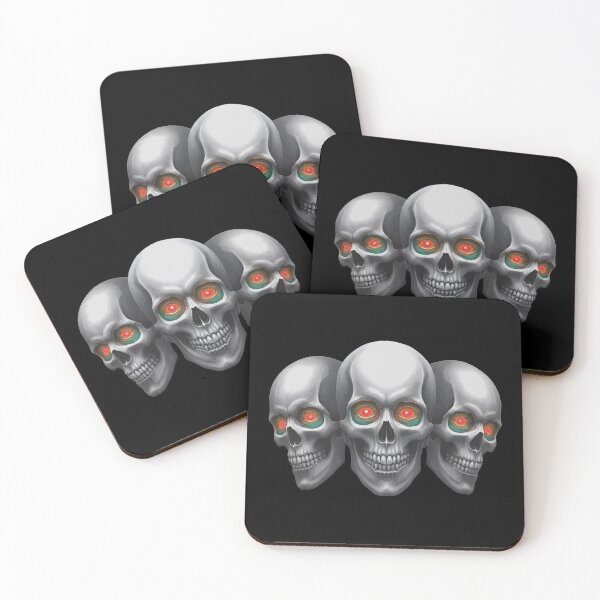 Item preview, Gothic Triple Skulls With Red Eyes designed and sold by Atteestude.