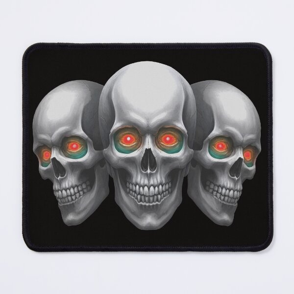 Item preview, Gothic Triple Skulls With Red Eyes designed and sold by Atteestude.