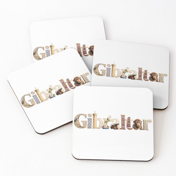Item preview, Gibraltar Landmark Typography Travel Design | Iconic Rock & Heritage Art designed and sold by VladisWorld.
