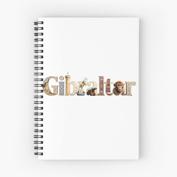 Item preview, Gibraltar Landmark Typography Travel Design | Iconic Rock & Heritage Art designed and sold by VladisWorld.