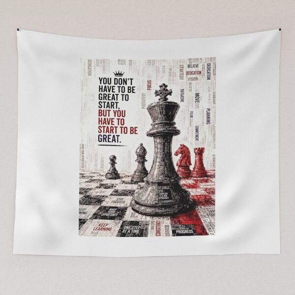 Item preview, Start To Be Great Chess Motivational T-Shirt designed and sold by Mediagraphic.