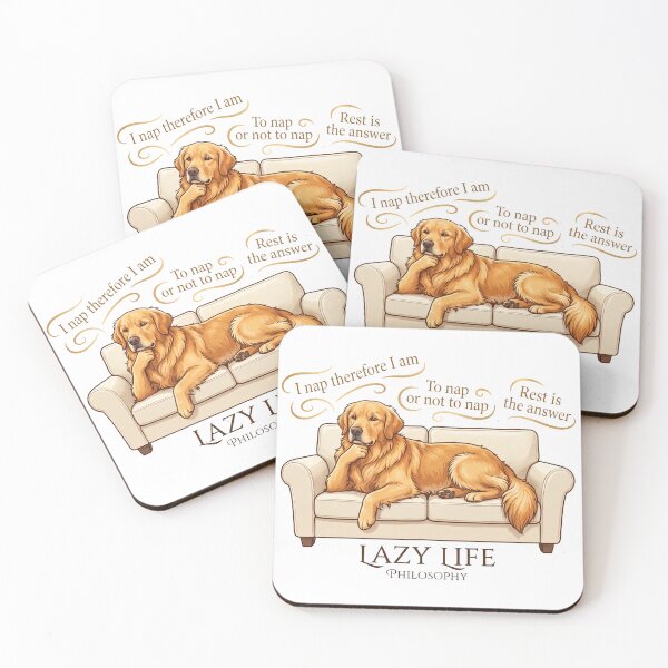 Item preview, Golden Lazy Life Philosophy designed and sold by zoughlal.