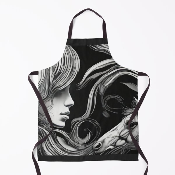 Item preview, Monochrome Flow II: Fluid Motion & Equestrian Silhouette designed and sold by Ethereal Pour Studio.