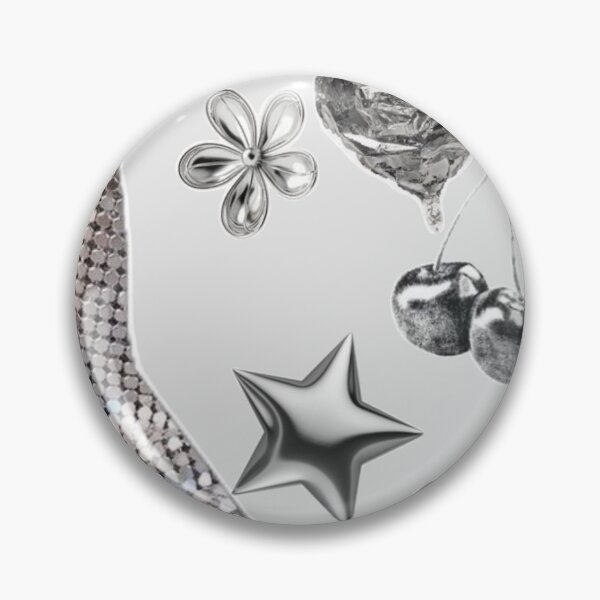 Item preview, Silver Chrome Aesthetic Disco Ball Y2K Collage Art designed and sold by seythegirls.