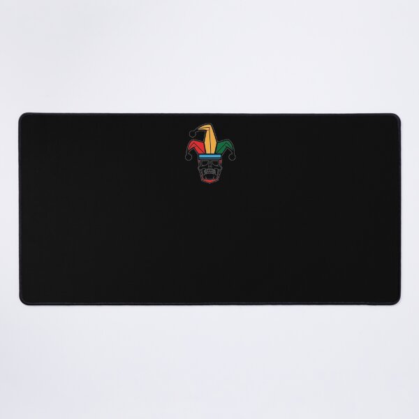 Item preview, "Evil Fool" Mascot Emblem: Colorful Jester Hat Skull Graphic designed and sold by GrimNest.