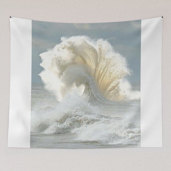 Item preview, Coastal Blues and Beige Dramatic Wave Motivational Impact No Words designed and sold by trixie666.