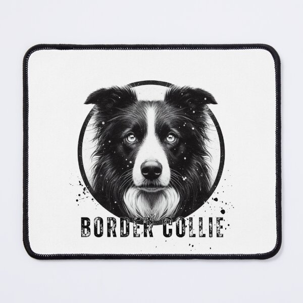 Item preview, Border Collie Monochrome Portrait designed and sold by Echoes of Lion Studio.