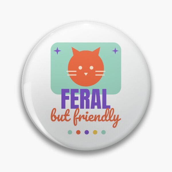 Item preview, Feral But Friendly - Funny Colourful Cat Shirt designed and sold by RankShift.