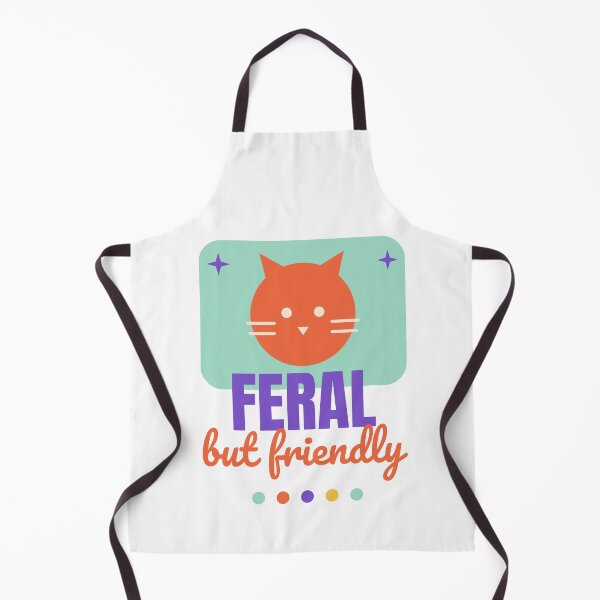 Item preview, Feral But Friendly - Funny Colourful Cat Shirt designed and sold by RankShift.