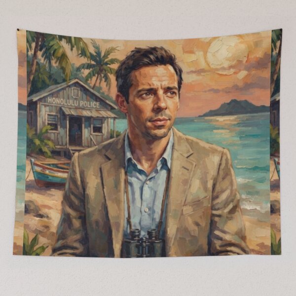Item preview, Death in Paradise Fine Art Tribute designed and sold by Art's Diner.