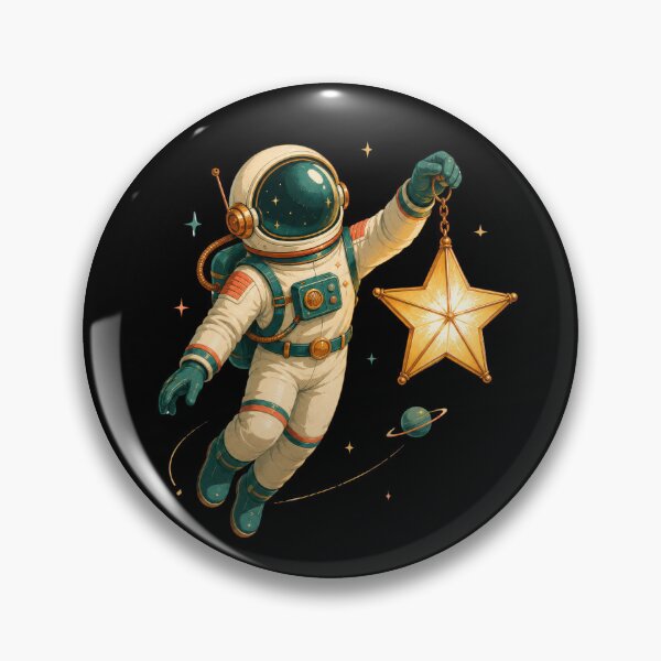 Item preview, Star Collector Astronaut in Retro Space  designed and sold by Sketchlegacy.