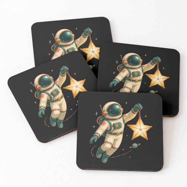 Item preview, Star Collector Astronaut in Retro Space  designed and sold by Sketchlegacy.