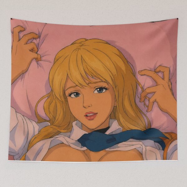 Item preview, Blonde Anime Beauty Illustration | Original School Uniform Inspired Pin-Up Art designed and sold by  Hollow Moon Studios..
