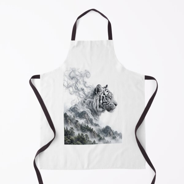 Item preview, Tiger Mountain Landscape Double Exposure Black White T-Shirt designed and sold by Mediagraphic.