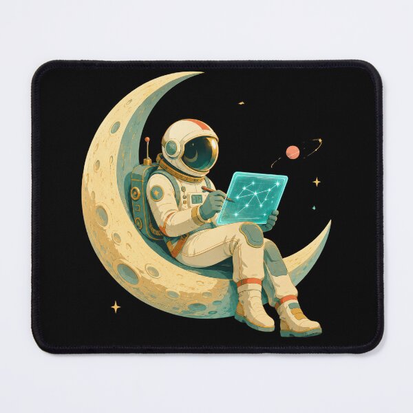 Item preview, Celestial Cartographer on the Crescent Moon designed and sold by Sketchlegacy.