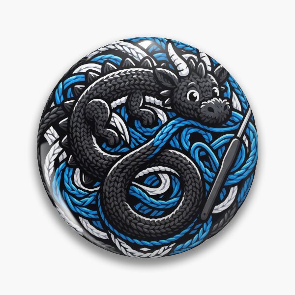 Item preview, Crochet Dragon Tangled In Blue Yarn Gift designed and sold by jcm320.