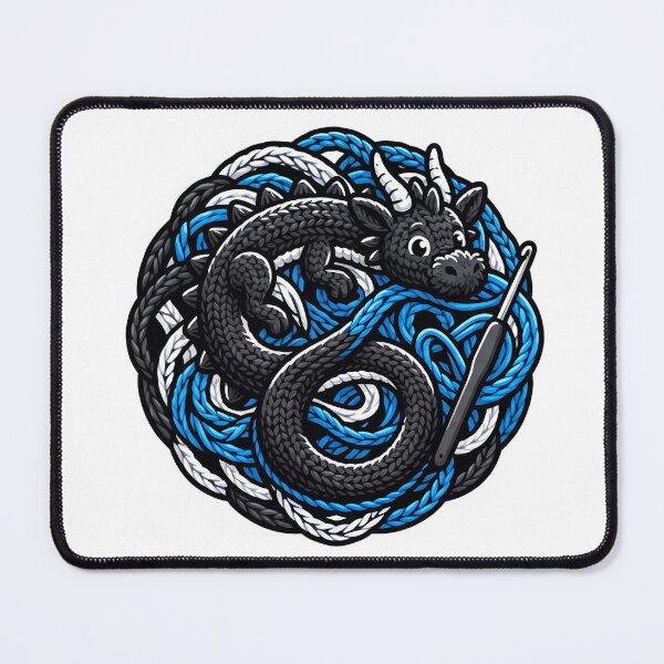 Item preview, Crochet Dragon Tangled In Blue Yarn Gift designed and sold by jcm320.
