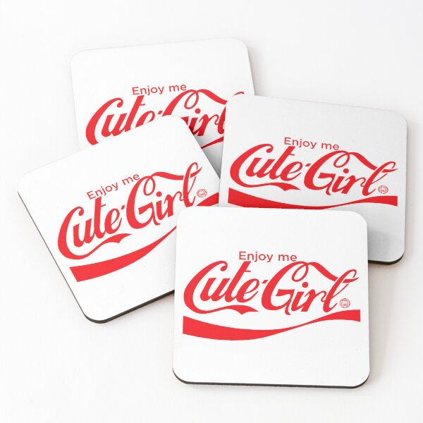 Item preview, Enjoy me: Cute-Girl - Coca-Cola Logo Parody (Red Edition) designed and sold by devilinfluencer.