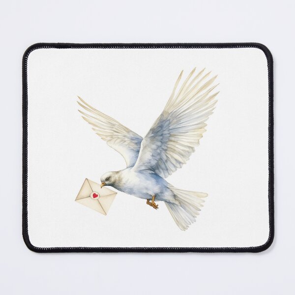 Item preview, White Dove Carrying Love Letter Romantic Messenger Bird designed and sold by sunnivamla.