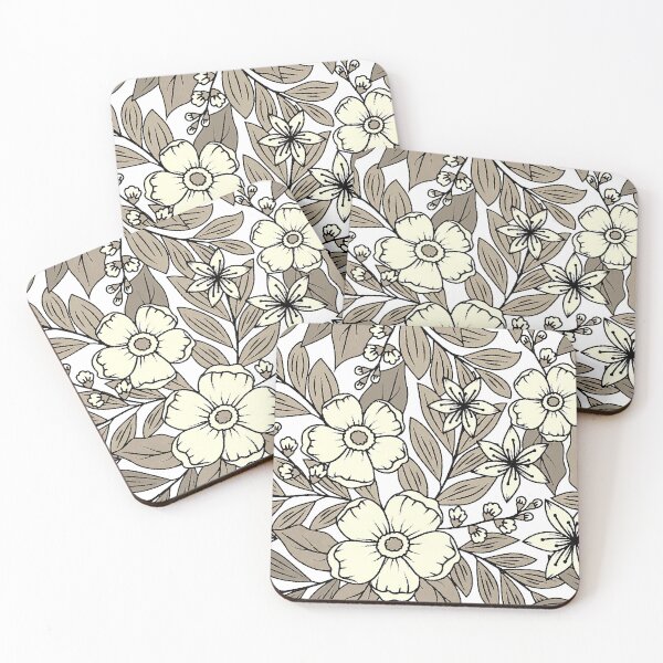 Item preview, Dogwood Flowers in Taupe designed and sold by ViaARTfactory.