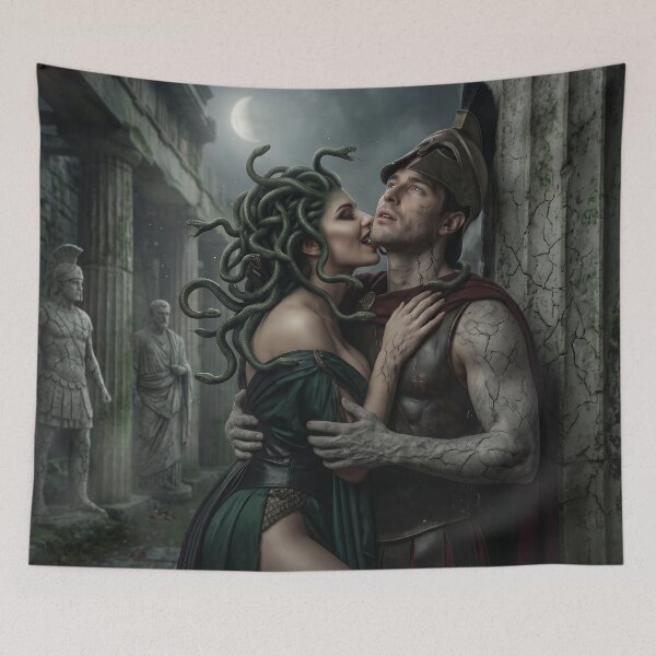 Item preview, Medusa's Fatal Embrace - Dark Romance Stone Curse Myth designed and sold by TheRichGallery.