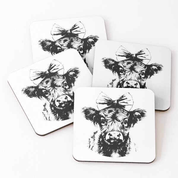 Item preview, Cute Highland Cow with Bow Funny Cow Lover Farm Animal designed and sold by sunnivamla.