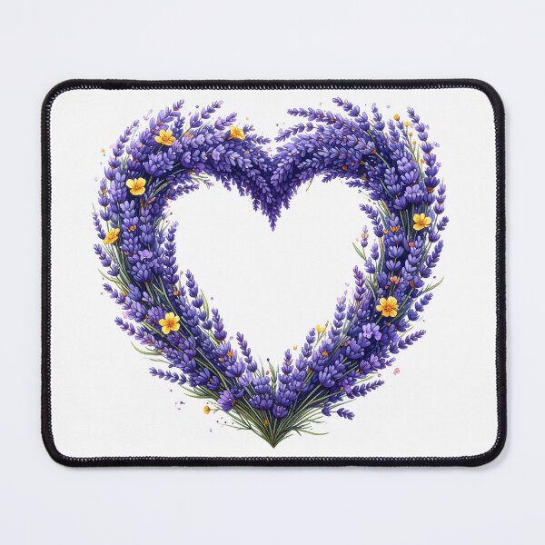 Item preview, Purple Lavender Floral Heart Watercolor Illustration designed and sold by BetweenForms.