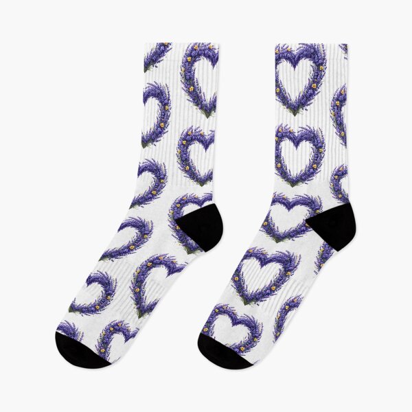 Item preview, Purple Lavender Floral Heart Watercolor Illustration designed and sold by BetweenForms.