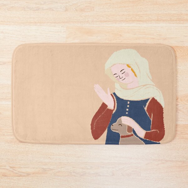 Item preview, Medieval Woman with Dog Illustration Design designed and sold by MariOyama.