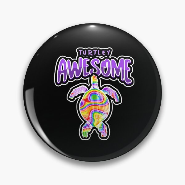 Item preview, Turtley Awesome Rainbow Turtle Pun designed and sold by Sartoris Art.