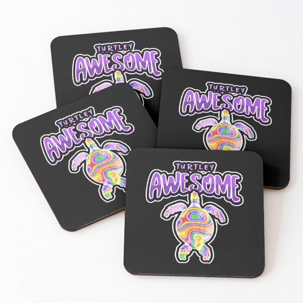 Item preview, Turtley Awesome Rainbow Turtle Pun designed and sold by Sartoris Art.