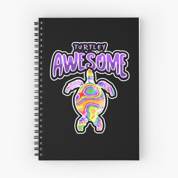 Item preview, Turtley Awesome Rainbow Turtle Pun designed and sold by Sartoris Art.