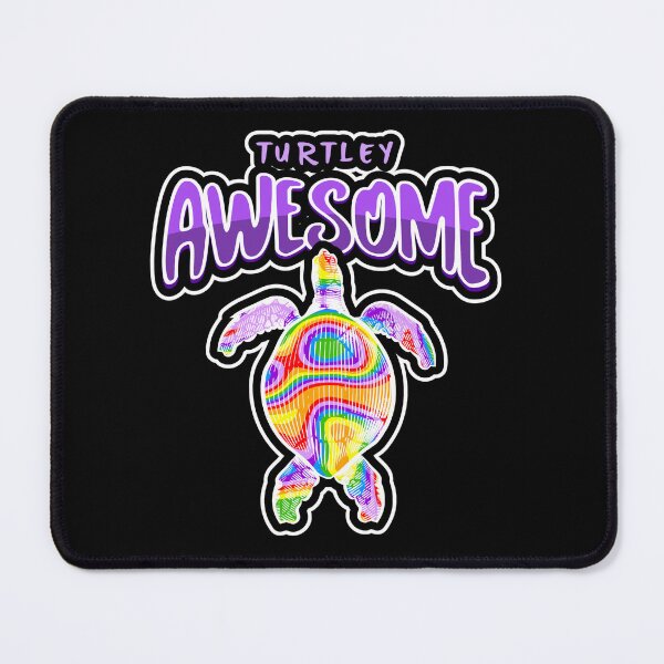 Item preview, Turtley Awesome Rainbow Turtle Pun designed and sold by Sartoris Art.
