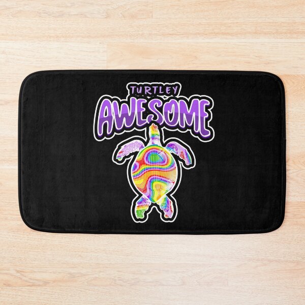 Item preview, Turtley Awesome Rainbow Turtle Pun designed and sold by Sartoris Art.