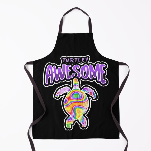 Item preview, Turtley Awesome Rainbow Turtle Pun designed and sold by Sartoris Art.