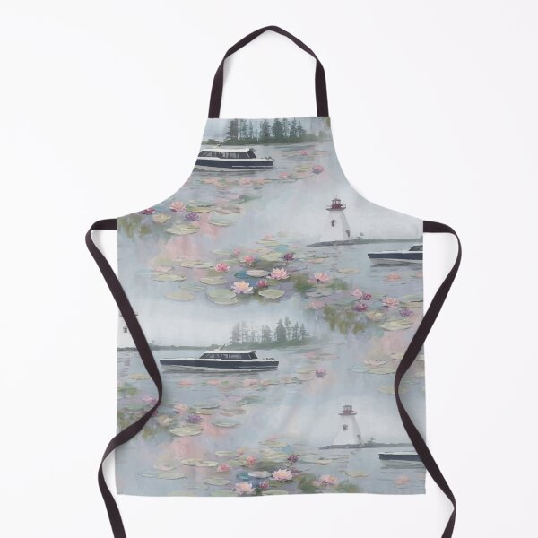 Item preview, Lighthouse Boat Water Lily Pattern designed and sold by FawnFeatherCo.