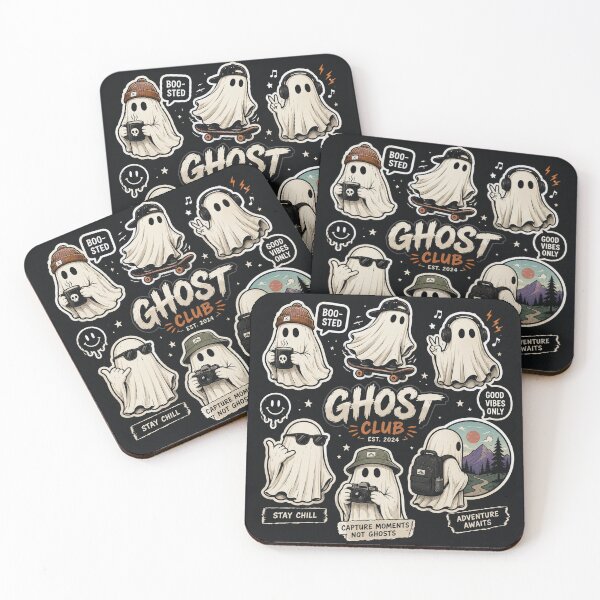 Item preview, Ghost Club Adventure – Spooky Vibes & Good Times T-Shirt Design ???? designed and sold by Wild Route Designs.