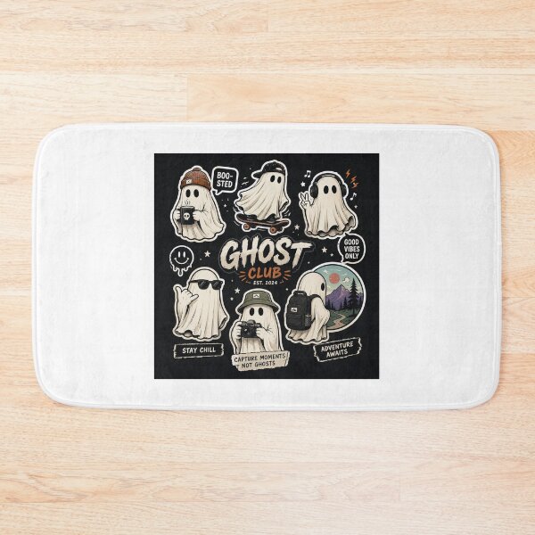 Item preview, Ghost Club Adventure – Spooky Vibes & Good Times T-Shirt Design ???? designed and sold by Wild Route Designs.