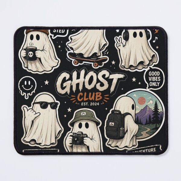 Item preview, Ghost Club Adventure – Spooky Vibes & Good Times T-Shirt Design ???? designed and sold by Wild Route Designs.
