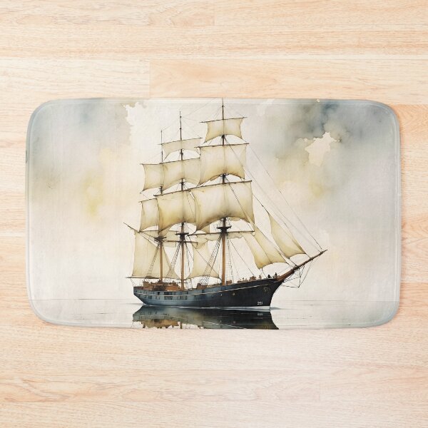 Item preview, Majestic Vintage Tall Ship in Classical Oil Painting Style designed and sold by Lucia Amaris Art.