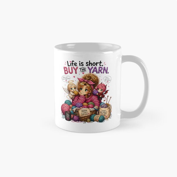 Item preview, La vida es corta. Compra el hilo. Humor clásico sobre hilos. designed and sold by OneDotSpot.
