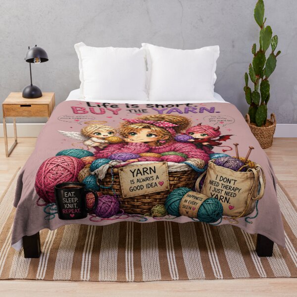 Item preview, Life Is Short. Buy the Yarn. Classic Yarn Humor. designed and sold by OneDotSpot.