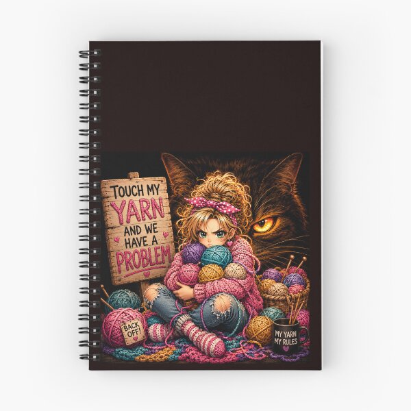 Item preview, Touch My Yarn and We Have a Problem. Funny knit crochet yarn lover gift. designed and sold by OneDotSpot.
