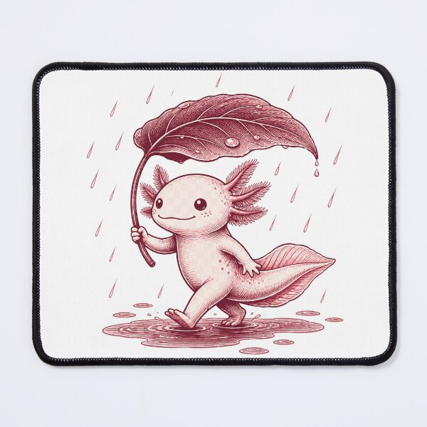 Item preview, Axolotl strolling in the rain designed and sold by Orca-Design.